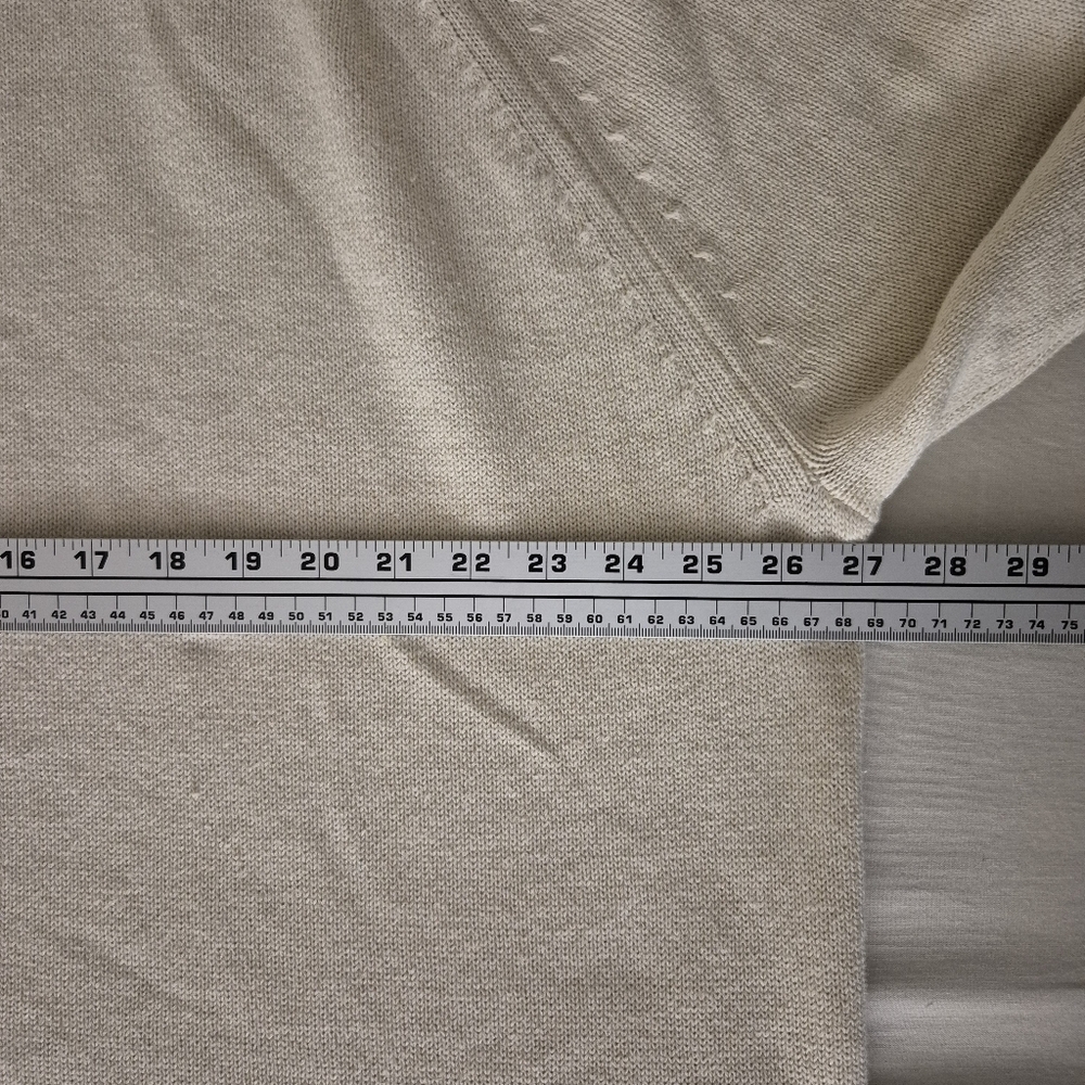 Banana Republic Beige Giorgio Linen Cotton Blend Sweater Mens 2XLT Quiet Luxury - Picture 7 of 8